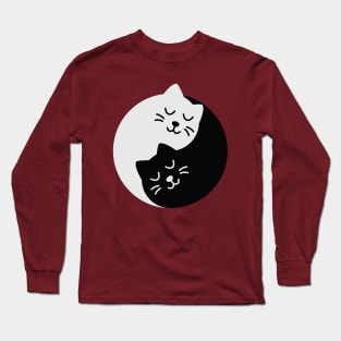 Yin Yang Cats Long Sleeve T-Shirt